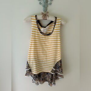 Early 2010s Anthropologie Parisian- Inspired Stripe Blouse 
Size: Small
EUC